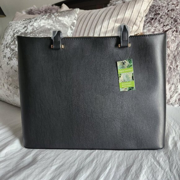 NWT Badgley Mischka Black Tote with gold accents NWT - Picture 9 of 16